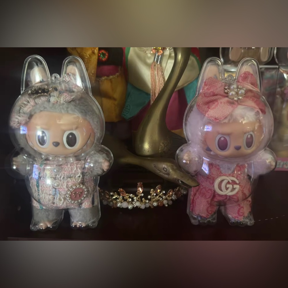 Labubu Protective Clear Case V1 & V3 POPMART Labubu Display Case